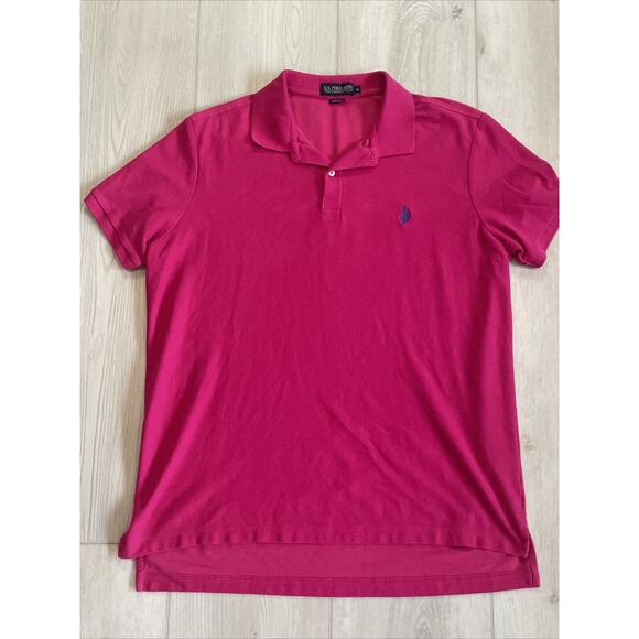 U.S. Polo Assn. USPA Performance Pique Short Sleeve XL HILLSDALE FUSCIA Pink - Picture 1 of 7